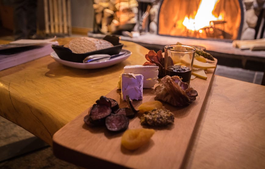 Three meals and an afternoon charcuterie board are included in the price of a stay