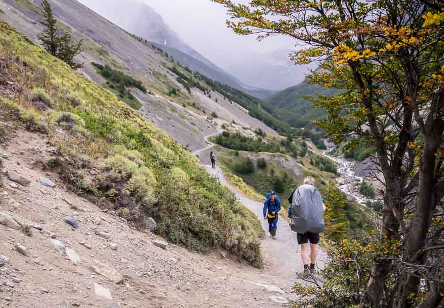 On the way to Chileno Campground on our Torres del Paine trek