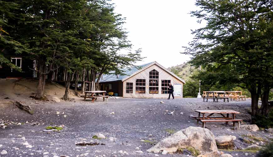 The main dining lodge at Chileno early in the morning before the crowds have arrived