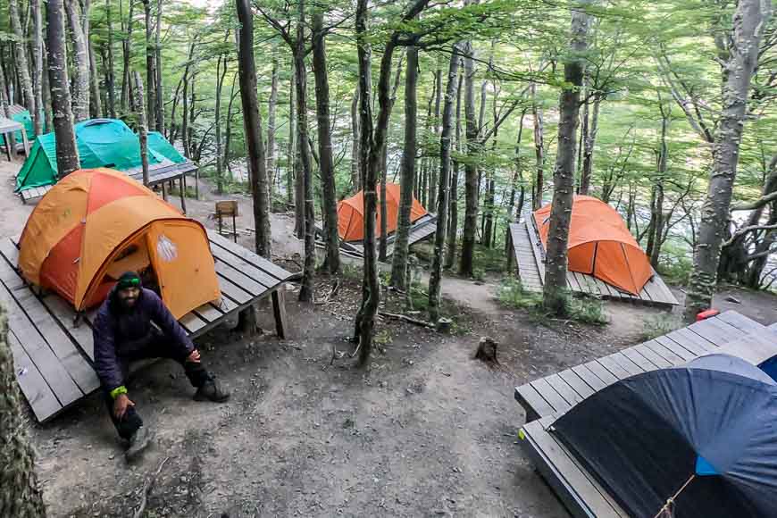 The platforms at Chileno Campground