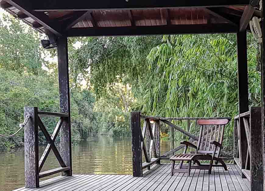 It's very peaceful and relaxing at the Delta Becasina Lodge