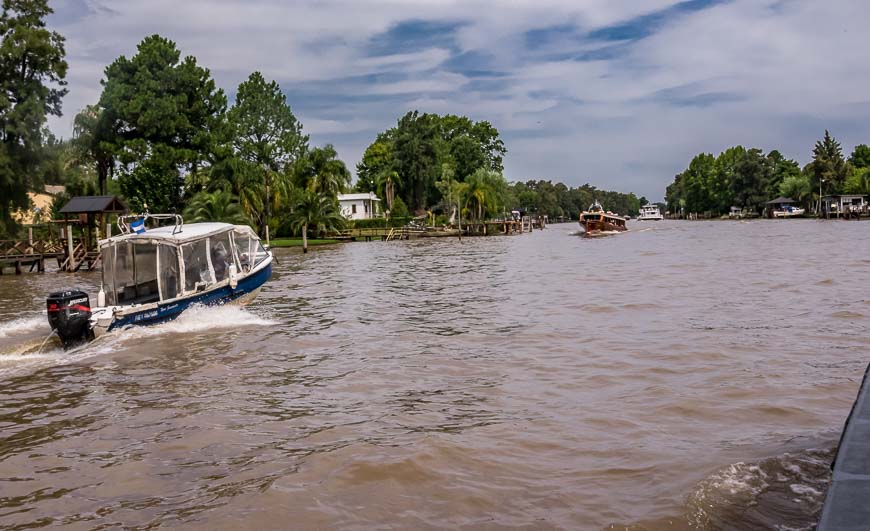 A day trip from Bunenos Aires will show you how busy the delta waterways can get especially on a summer weekend 