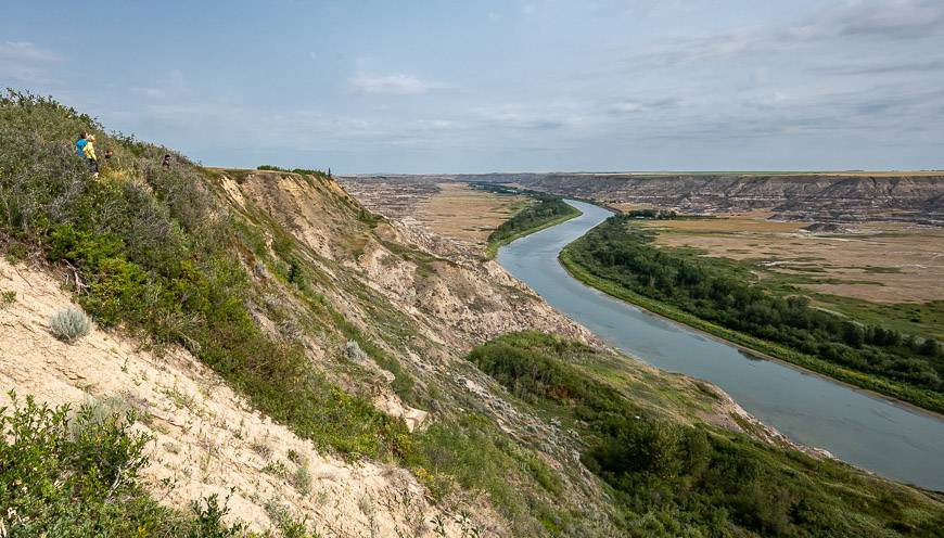 View up the Red Deer River from the Orkney Viewpoint