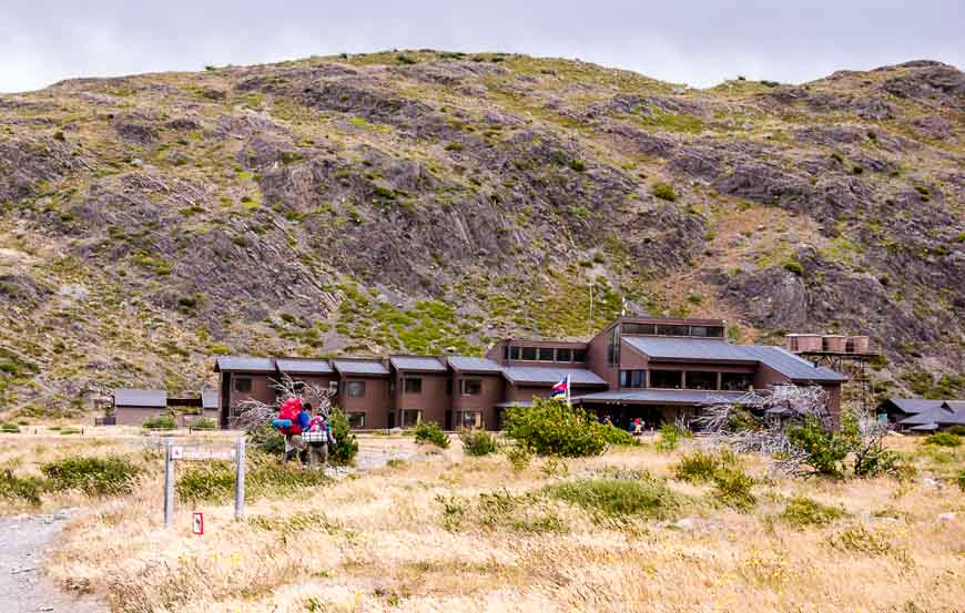 Arriving at the Paine Grande Lodge and camping area