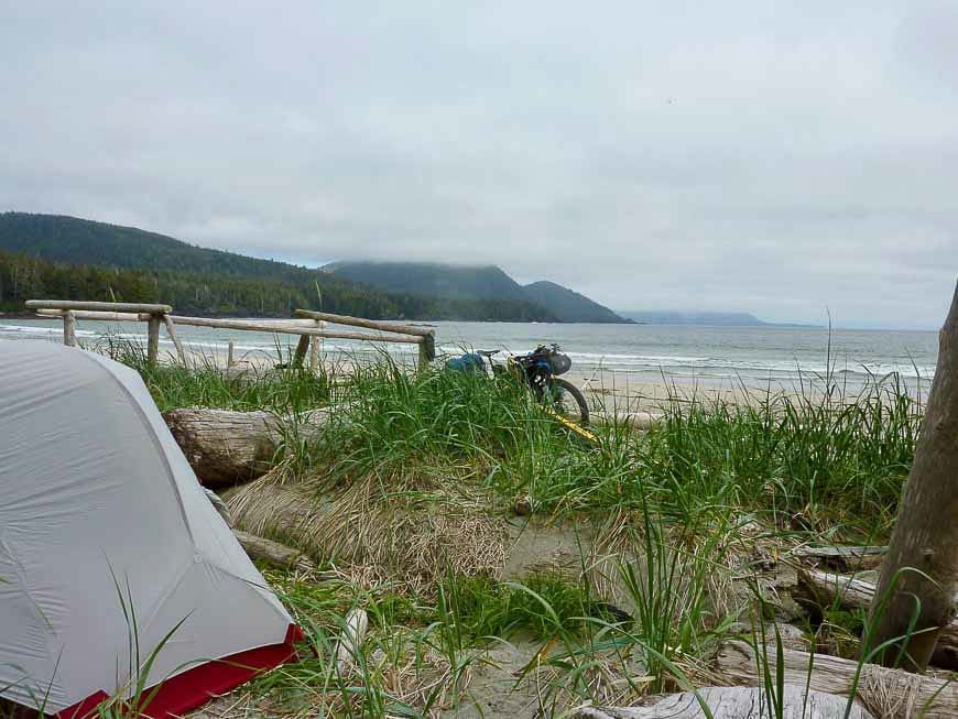 Grant Bay, a trip highlight, 20 tough kms east of Winter Harbour. Another endless bay to myself