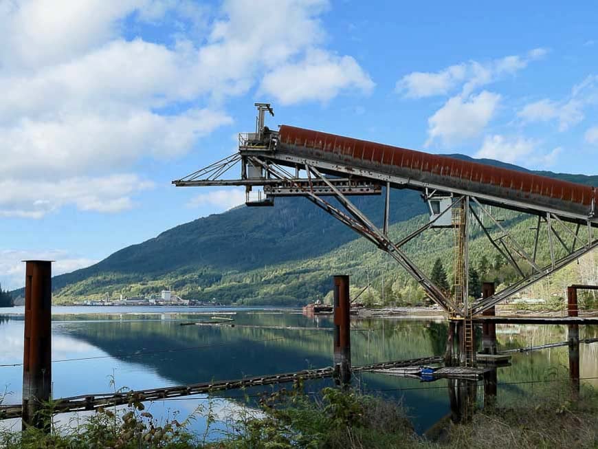 A derelict gravel conveyor seen cycling northern Vancouver Island