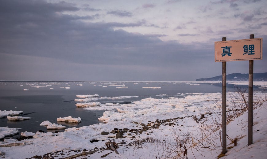 Drift ice seen from the highway