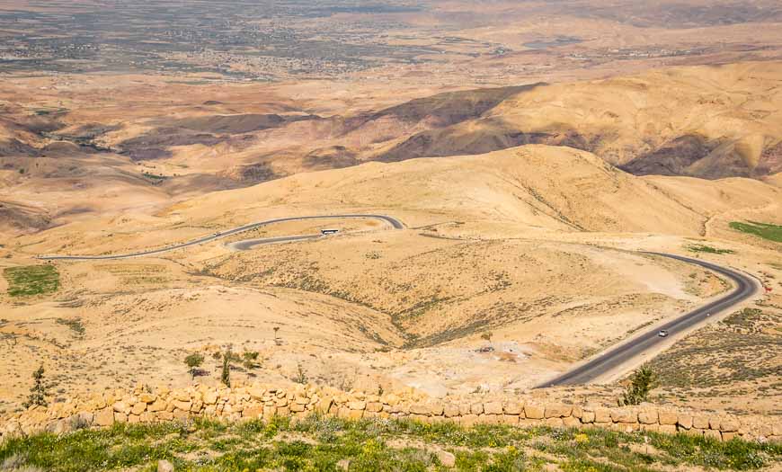 Wiggly roads and a fast descent to reach the Dead Sea