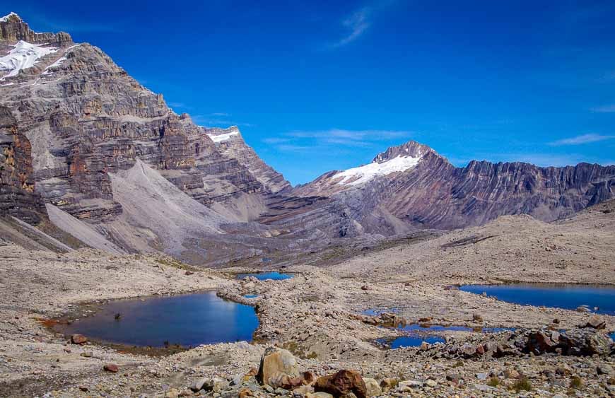 Beautiful set of ponds on route to the pass