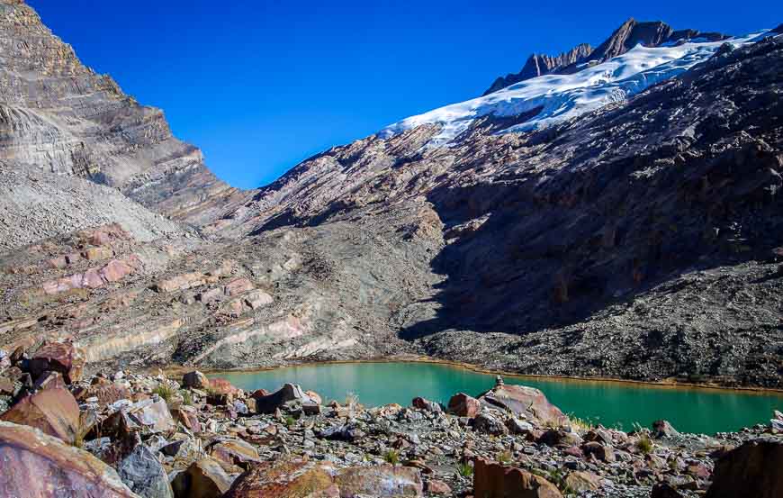 Our starting point - Laguna del Panuelo with the pass off in the distance