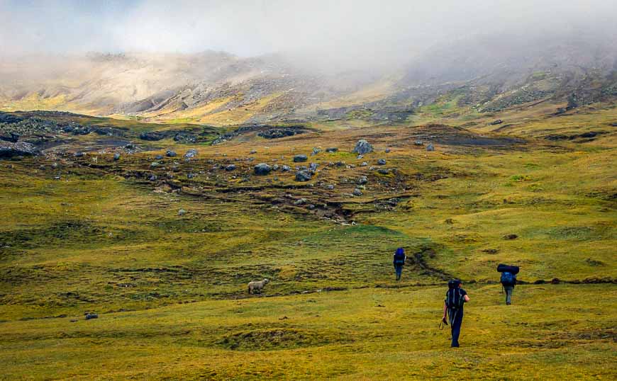 Easy trekking to the top of the pass - for a change