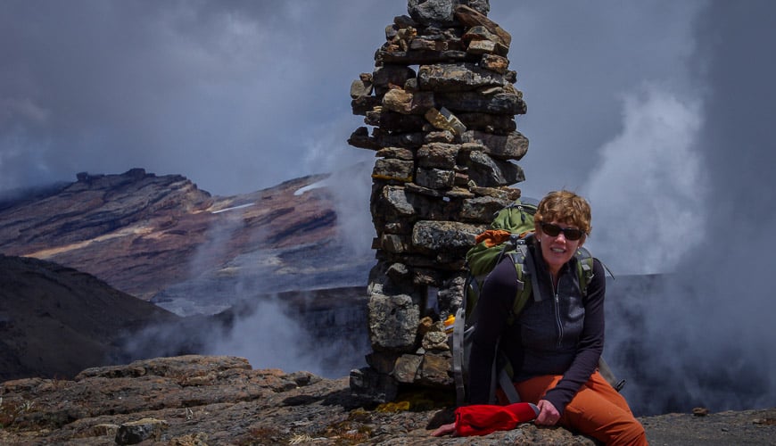 Me at the top of the Patio Bolas Pass - our second pass of the day at 4350 metres (13,850') on the Sierra Nevada del Cocuy 