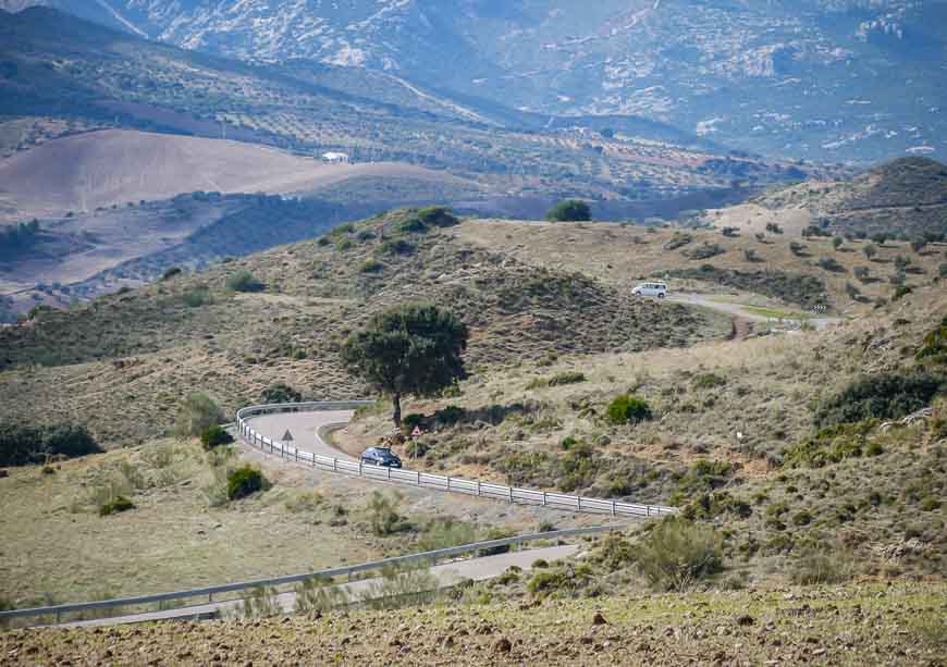 Gently rolling hills out of Antequera