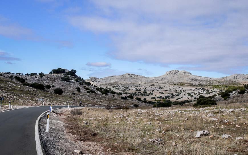 Thankful there was little traffic on this narrow road