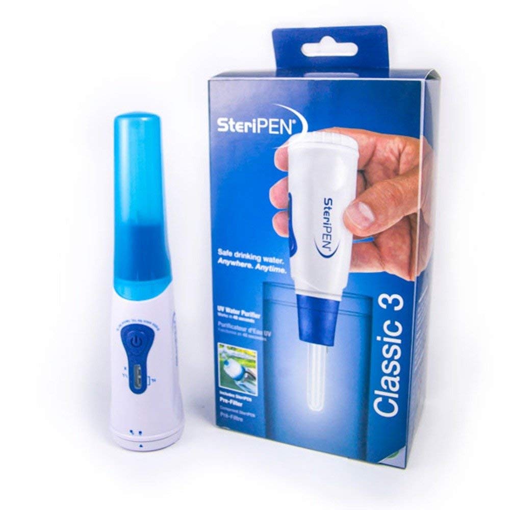 SteriPEN Classic 3 UV Water Purifier and 40-Micron Pre-Filter Bundle