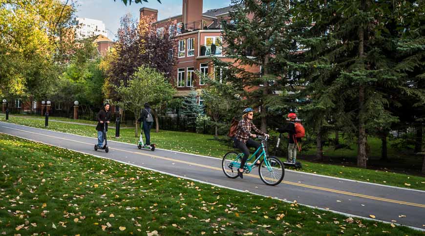 Scooters gained instant popularity in Calgary