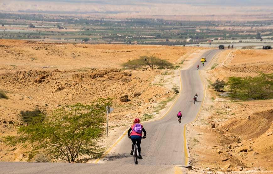 Extremely fun bike ride to the Dead Sea