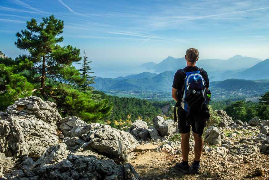 Mediterranean views on the descent to Beycik on the Lycian Way