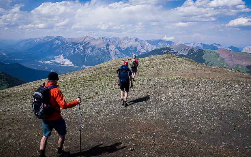 The walking is flat for two minutes