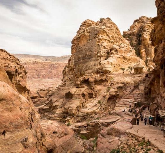 The hike to the Petra Monastery
