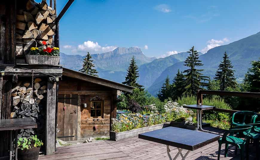 You pass lots of pretty cafes like this every day on the hike