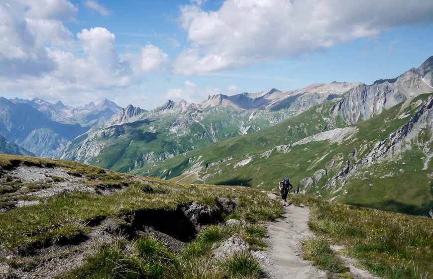 On the way to the Col de la Seigne on the France - Italy border