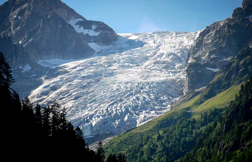 You see the Glacier du Trient from the Tour du Mont Blanc