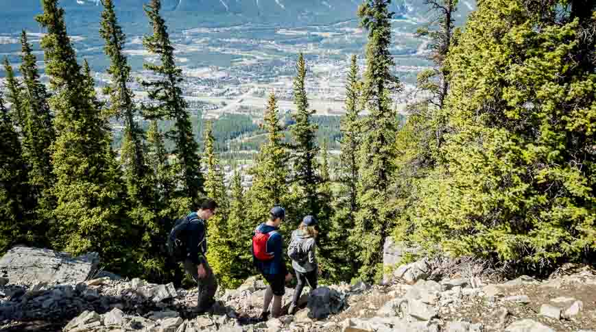 The scrambling part of Mt Lady McDonald looks very doable in snow