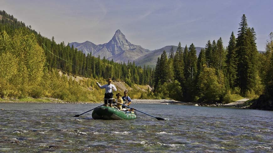 Legendary fly fishing on the North and Middle Fork of the Flathead River - one of the fun things to do in Glacier National Park