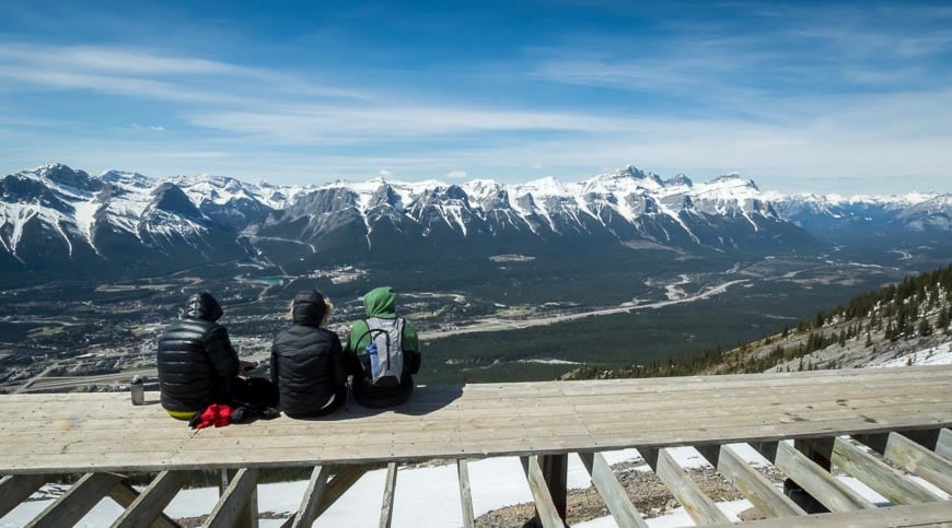 Looking out towards Canmore from the helipad