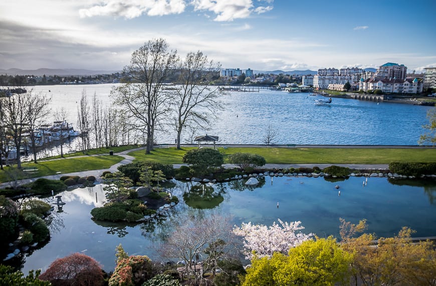 Views of the Inner Harbour from my room at the Laurel Point Inn