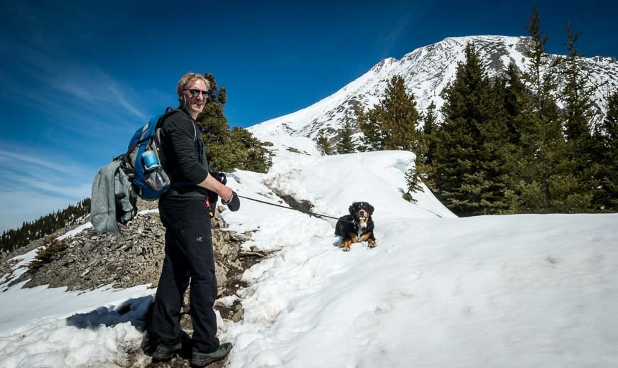 We reach snow above the ridgeline in mid-May