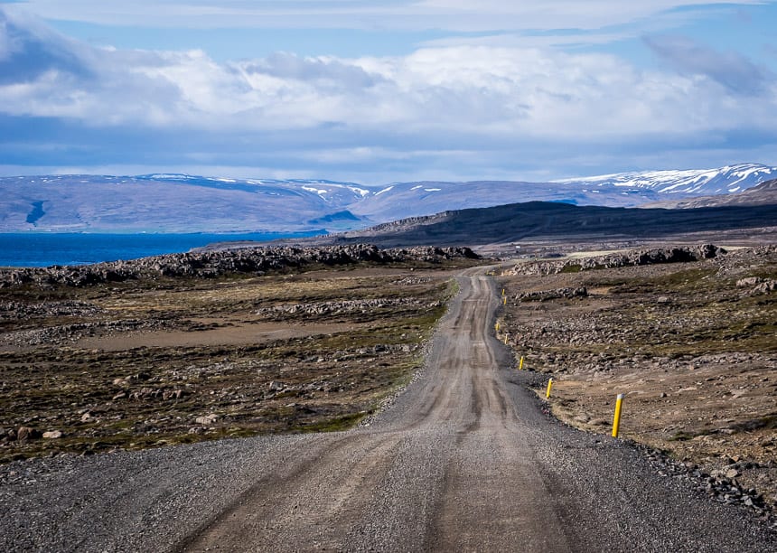 Standard road in the Westfjords