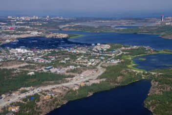Yellowknife from the air
