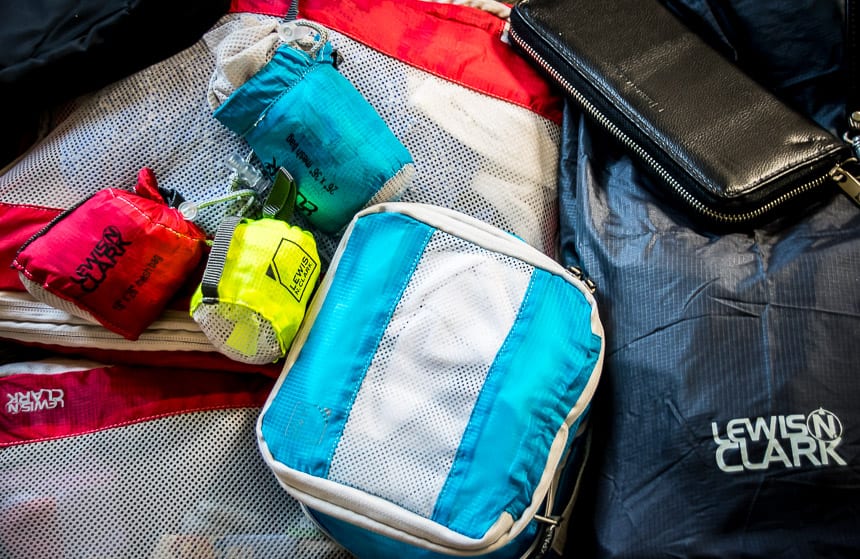 Keep organized with packing cubes