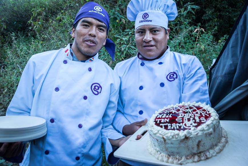 Amazed at what the cooks could whip up in the camp setting on the Choquequirao Trek