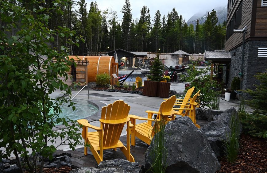 A serene setting for the the Kananaskis Nordic Spa 