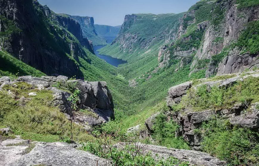 View on the first day hiking the Long Range Traverse in Gros Morne National Park