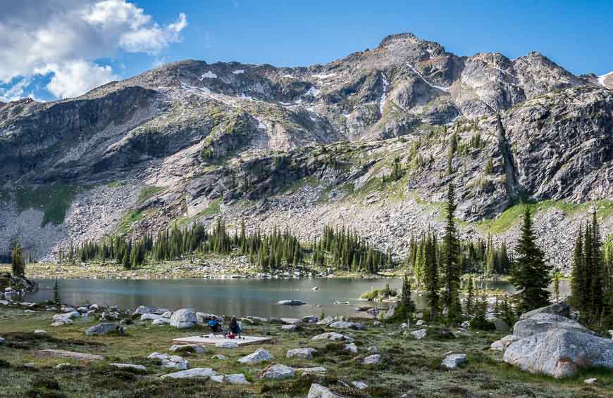 A campsite with quite a view of the Gwillim Lakes