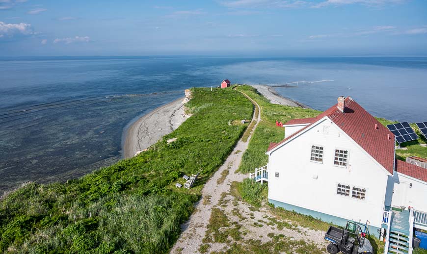 A view from the top of the lighthouse