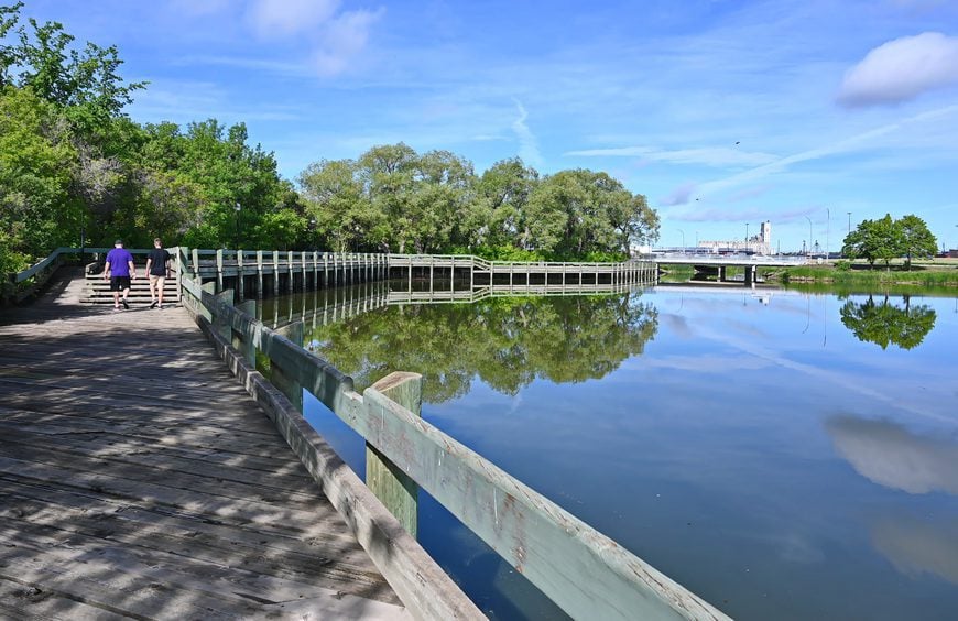 The boardwalk in Wakamow Valley Park