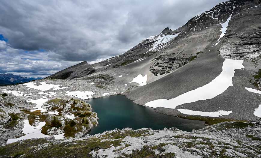 Looking down on the first Sparrowhawk Tarn