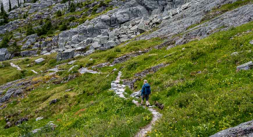 The Hermit Trail in Glacier National Park is very well constructed 