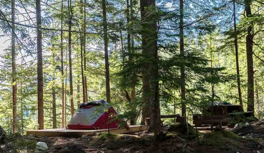 Nicely spaced campsites at Half Way Hot Springs