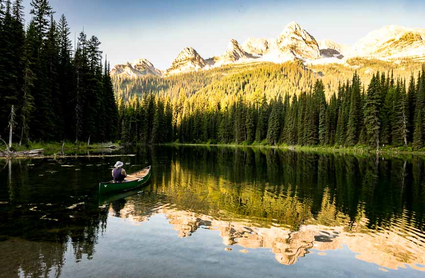 Canoeing on Island Lake