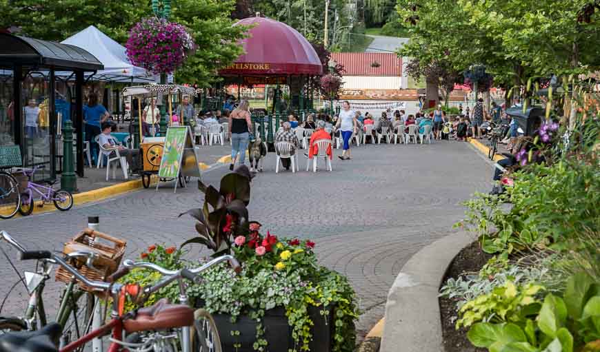 Band playing at the Revelstoke summer street fest