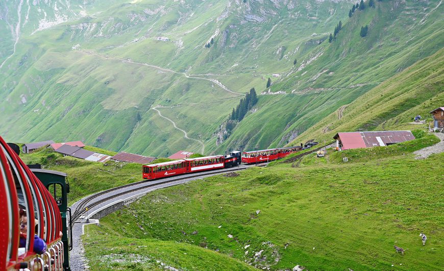 Beautiful views once you get above treeline from the Brienz Rothorn Railway
