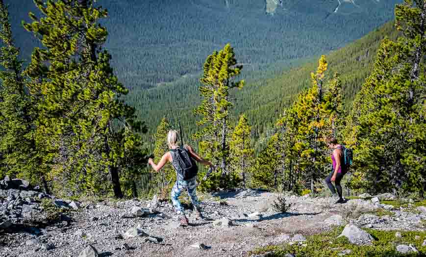 This hike is no place for shoes without a good tread