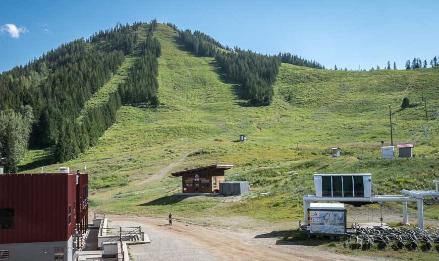 The view to the ski hill from the Josie Hotel