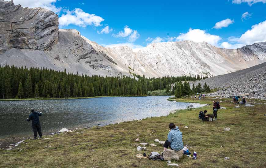 The hike is a popular one with families and fisherman